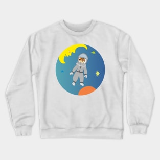 astronaut cat Crewneck Sweatshirt